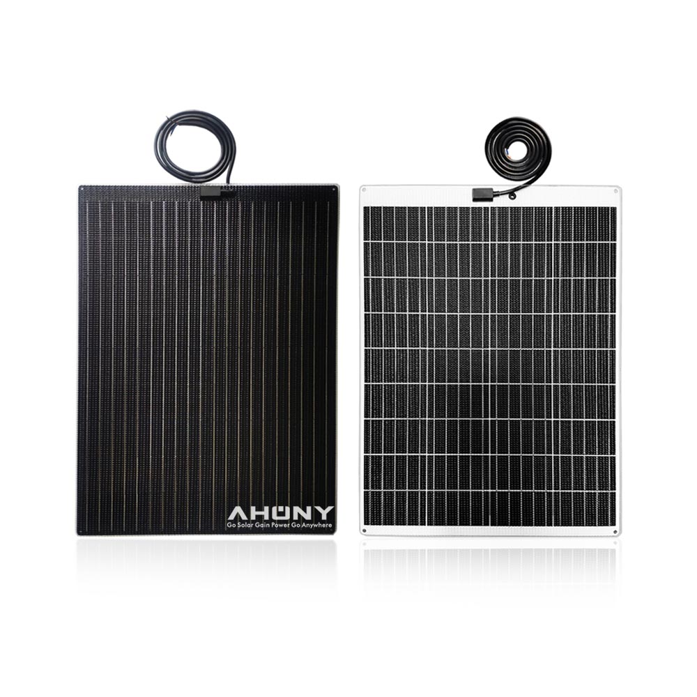 120W Monocrystalline Semi Rigid Solar Panels semi flexible solar panel Anti Slippery Walkable on For Rv Boat Yacht roof