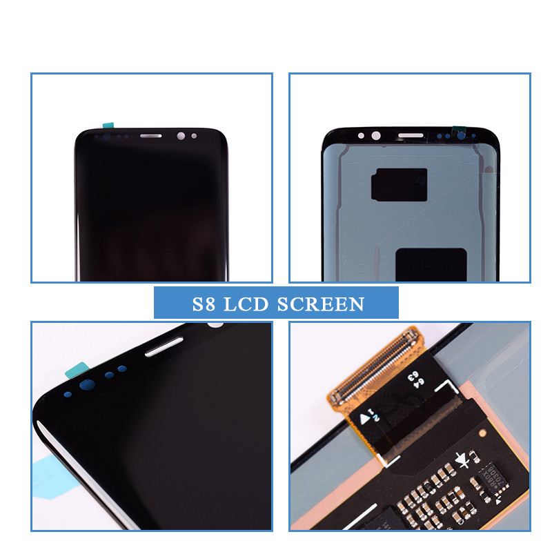 mobile phone lcd spare parts samsung Galaxy S8 SM-G9500 LCD Original paypal accepted