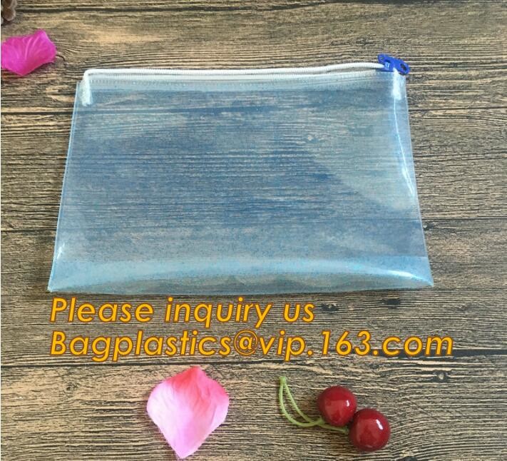 Plastic Bag OEM Custom PVC Loop Handle Image Printed Plastic Shopping Bag,Promotional Clear Waterproof Plastic Cosmetic