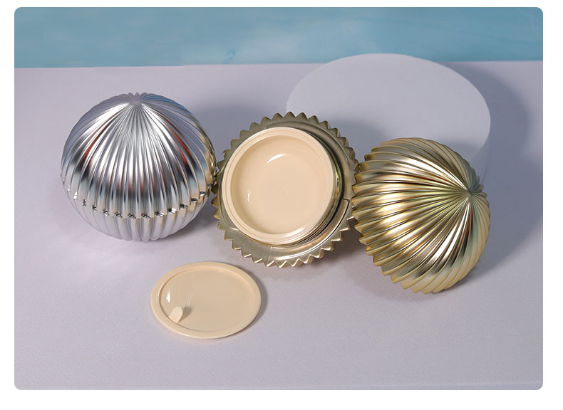 10g Cream Bottle Gold Silver Spherical Cream Cap for ABS Plastic Cosmetic Packaging Supplies