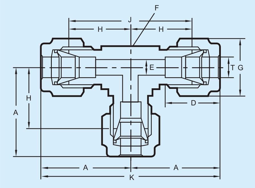 Forged High pressure fitting/natural gas Tee tube fitting