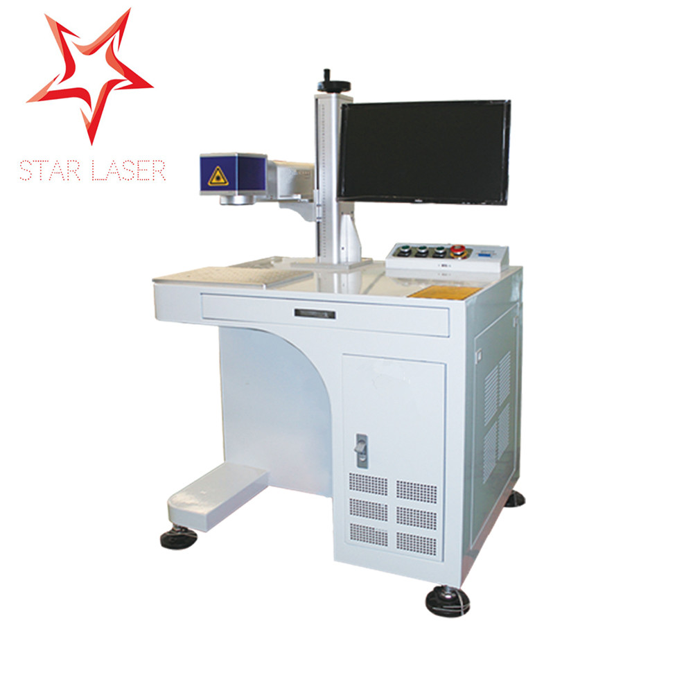Compact 3D Fiber Laser Marking Machine Optic Electrical Leather Printer