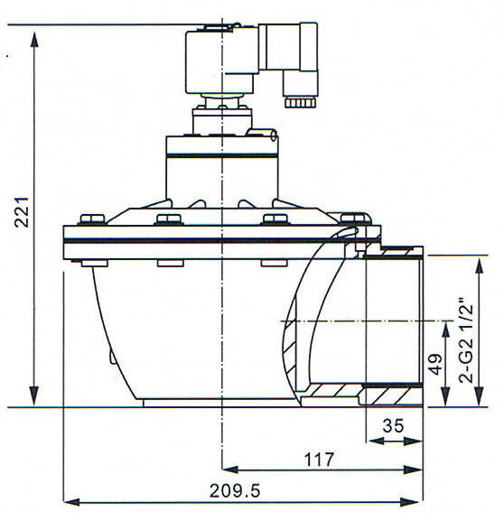 2.5'' CA62T Goyen Type T Series Pulse Jet Solenoid Valve For Bag Filter 1