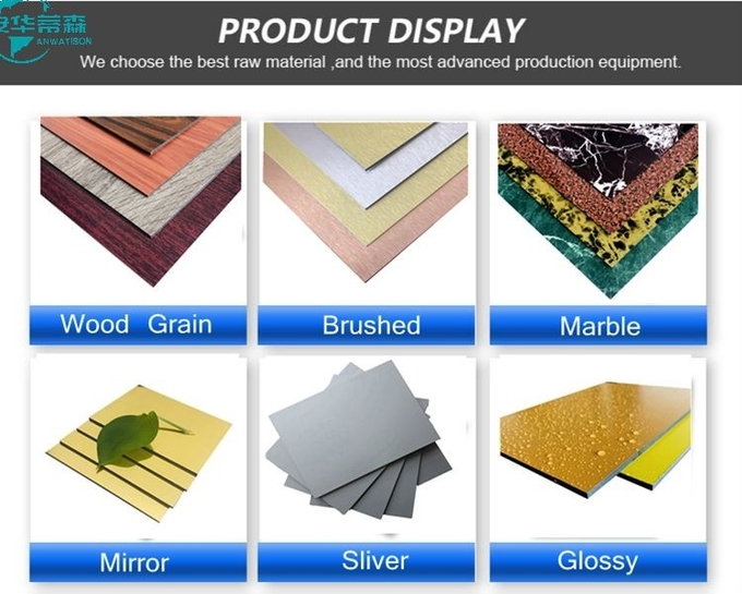 ISO14001 Brushed ACP Fire Retardant Aluminium Composite Panel For Construction