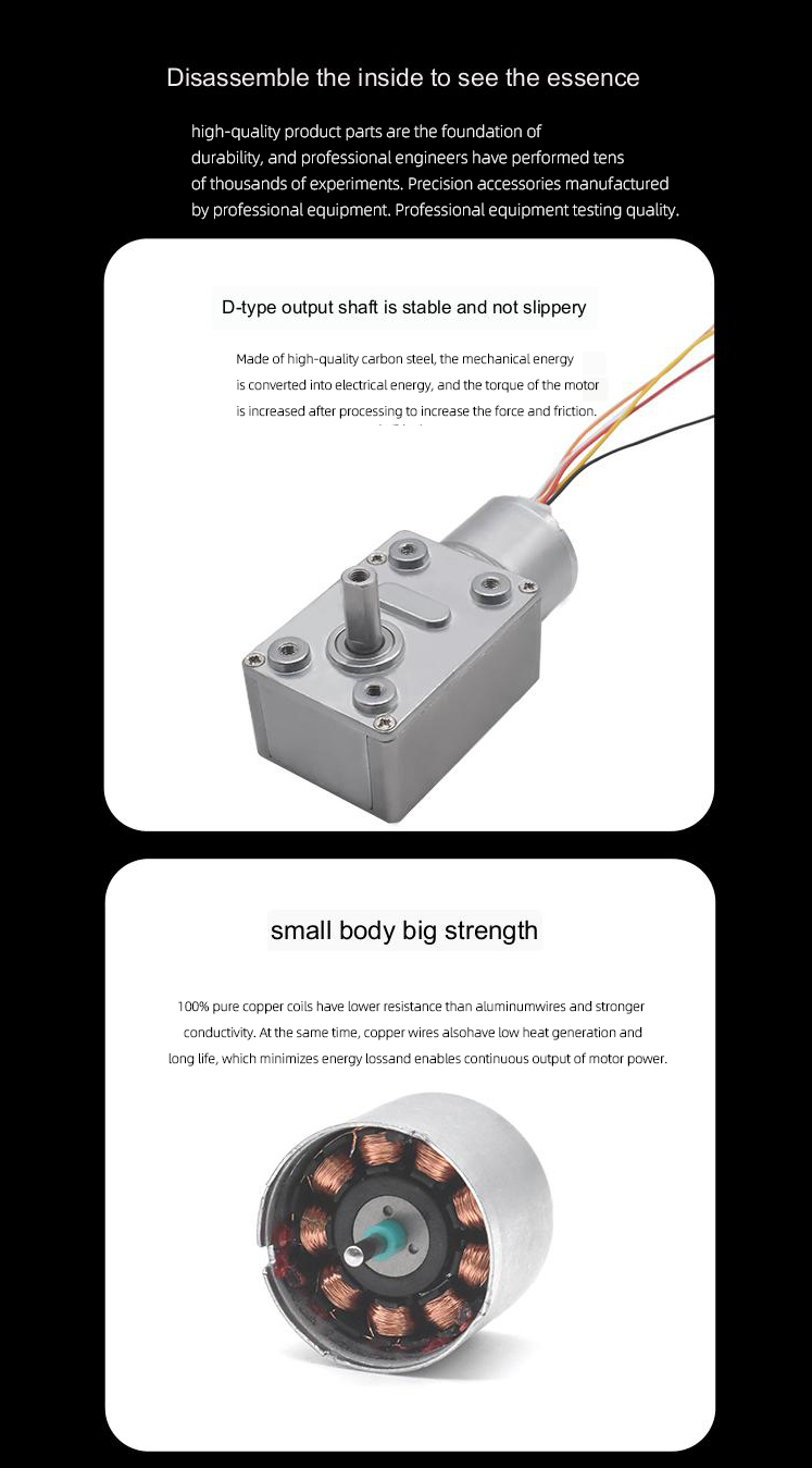 Micro Electric Dc Brushless Motor 300rpm 25w CCC With Worm Gear