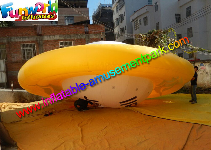 Advertising Inflatables UFO Helium Balloon With LED Lighting Decoration