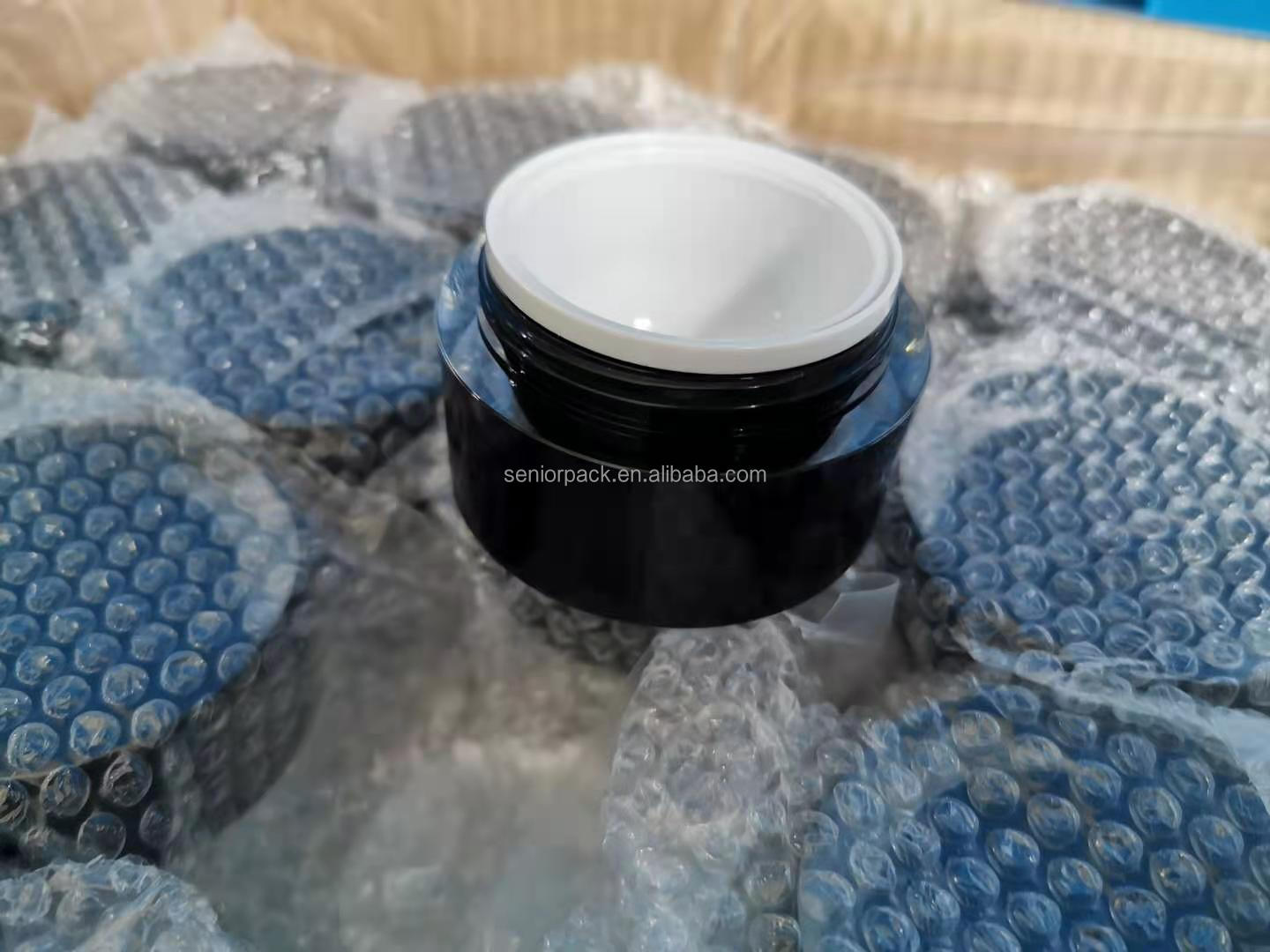 Custom Global Recycled PCR PLA Material Biodegradable Cosmetic Packaging Containers Plastic Acrylic Cream Jar with Replacement