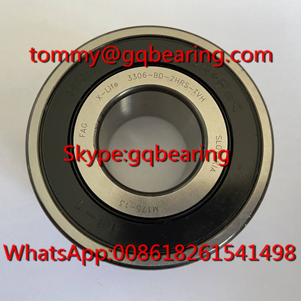 Slovakia Origin FAG 3306-BD-2HRS-TVH Nylon Cage Double Row Angular Contact Ball Bearing