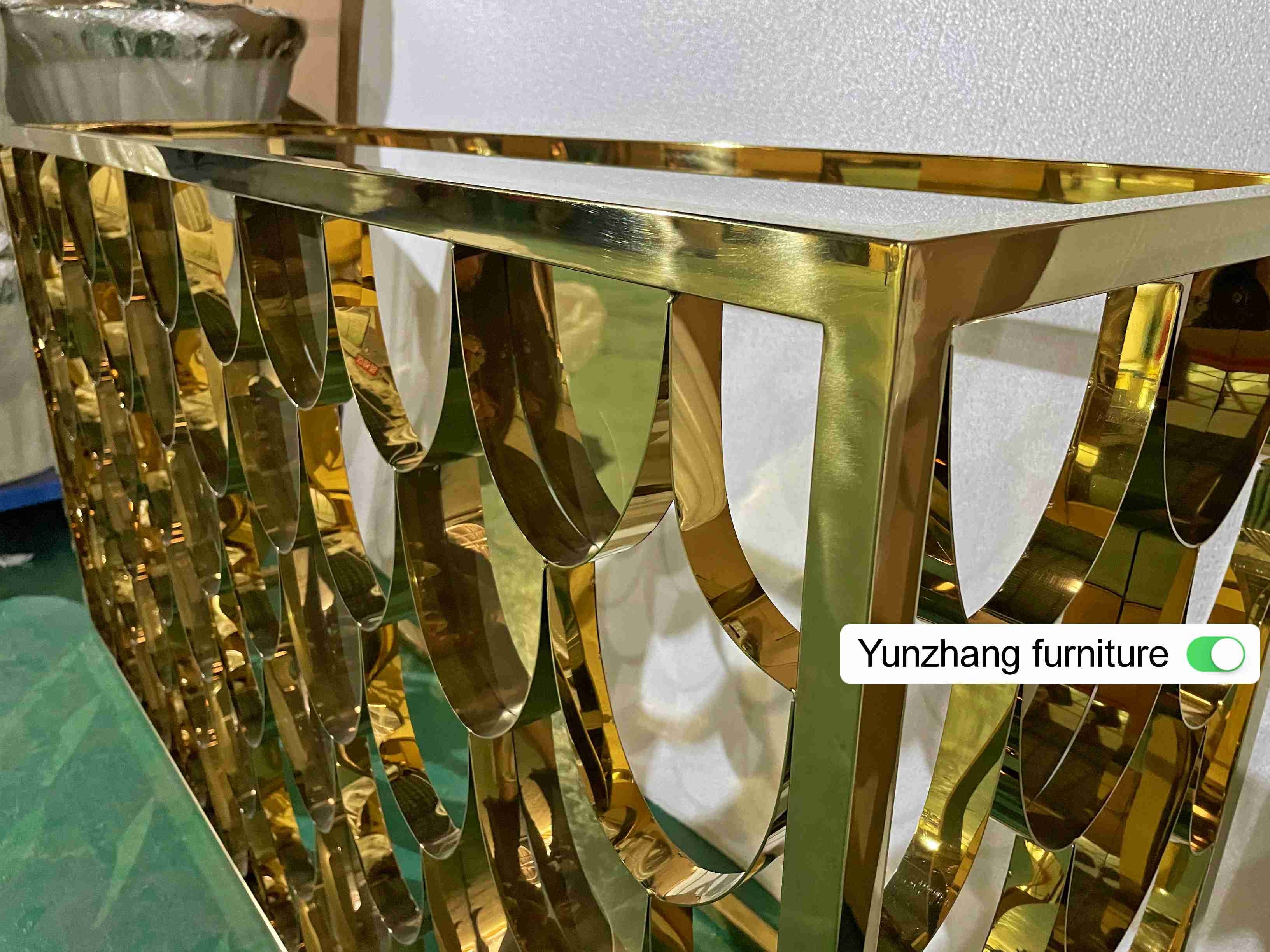 Gold Color Metal Bar Table Console Table 150cmx40cmx80cm 201SS