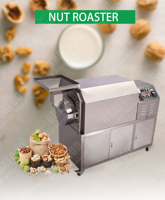 Stainless Steel Drum 50kg/time Sesame Roaster Machine