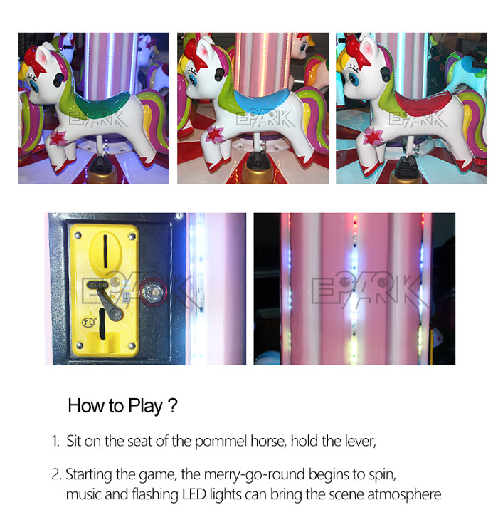 Amusement Kiddie Rides Flying Electric Rotating Carousel For Game Center Park