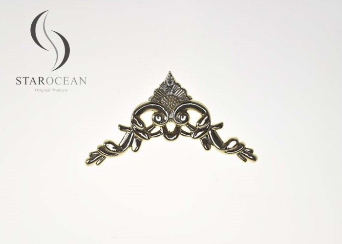 24K Gold Plastic Coffin Hardware Decoration Funeral Accessories Products PF07