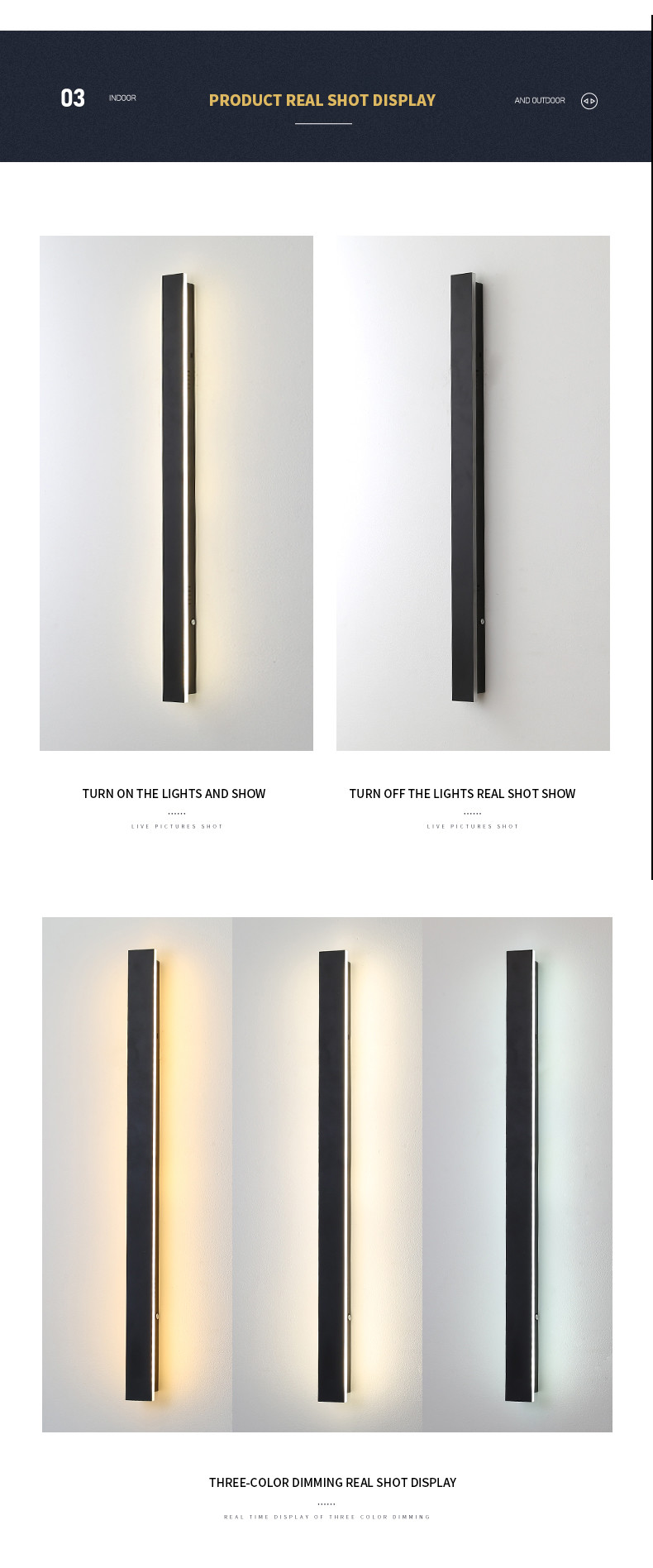 9w 11w 19w 24w 30w 38w 45w 60w 70w AC85-265V Sand Black 3000K/6000K