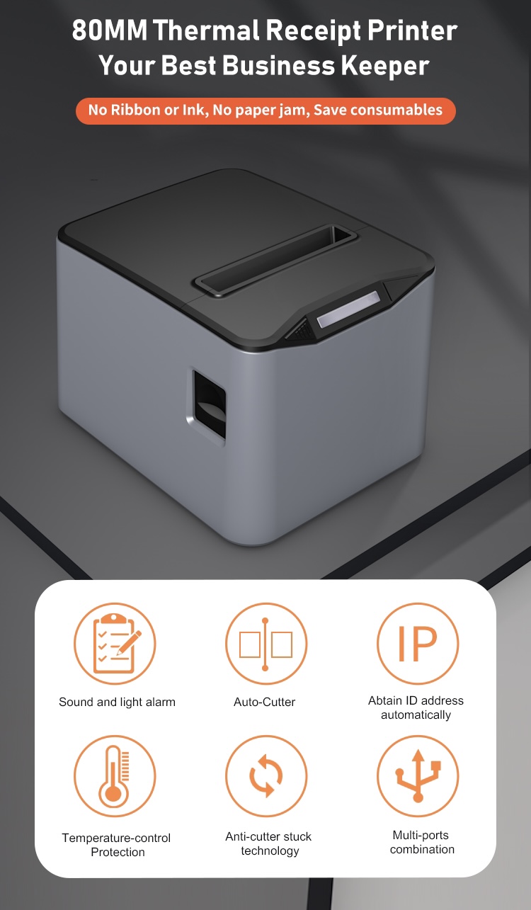 Kitchen Restaurant POS Systems Printer with Android Interface and Hanging Holes Printing