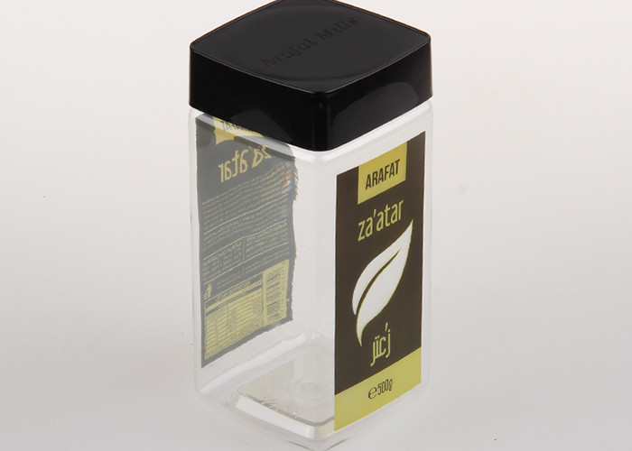 Square Clear Plastic Cylinder Gift Decorative Bottle With Screw Plastic Cap