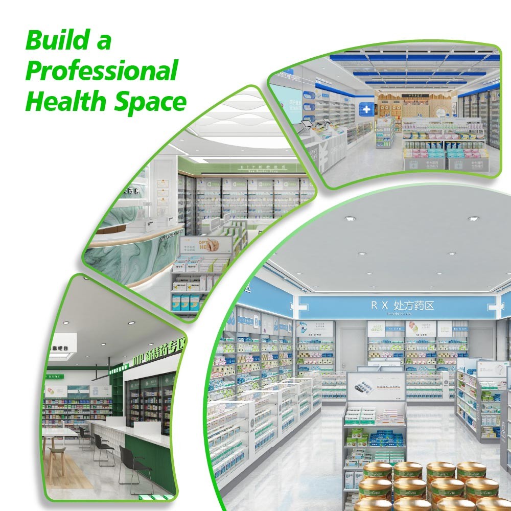 06-MSWRS Pharmacy Model Store With Wood Warm Style