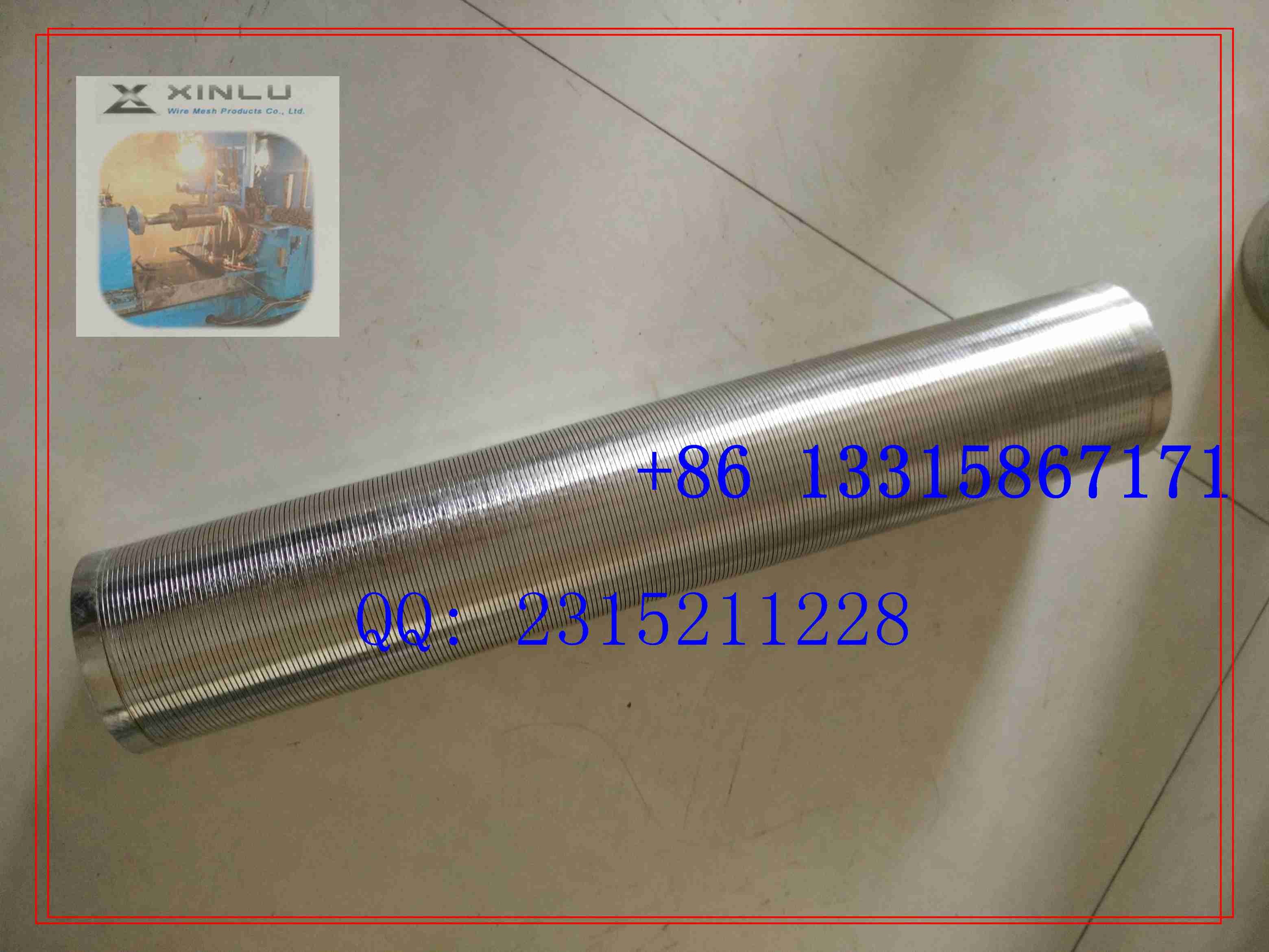 V WIRE FILTER SCREEN / WEDGE WIRE WATER WELL SCREENS / JOHNSON SCREENS FOR WATER FILTER FROM XINLU METAL WIRE MESH