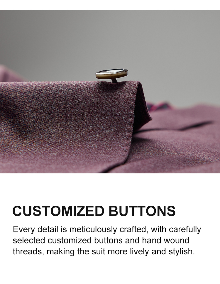 End Wool/Silk Men's Suit for Business Formal Dress Groom Wedding Groomsman Casual Banquet