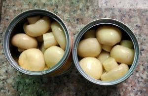  Whole Canned Button Mushroom , Canned Marinated Mushrooms Light Yellow Color Manufactures