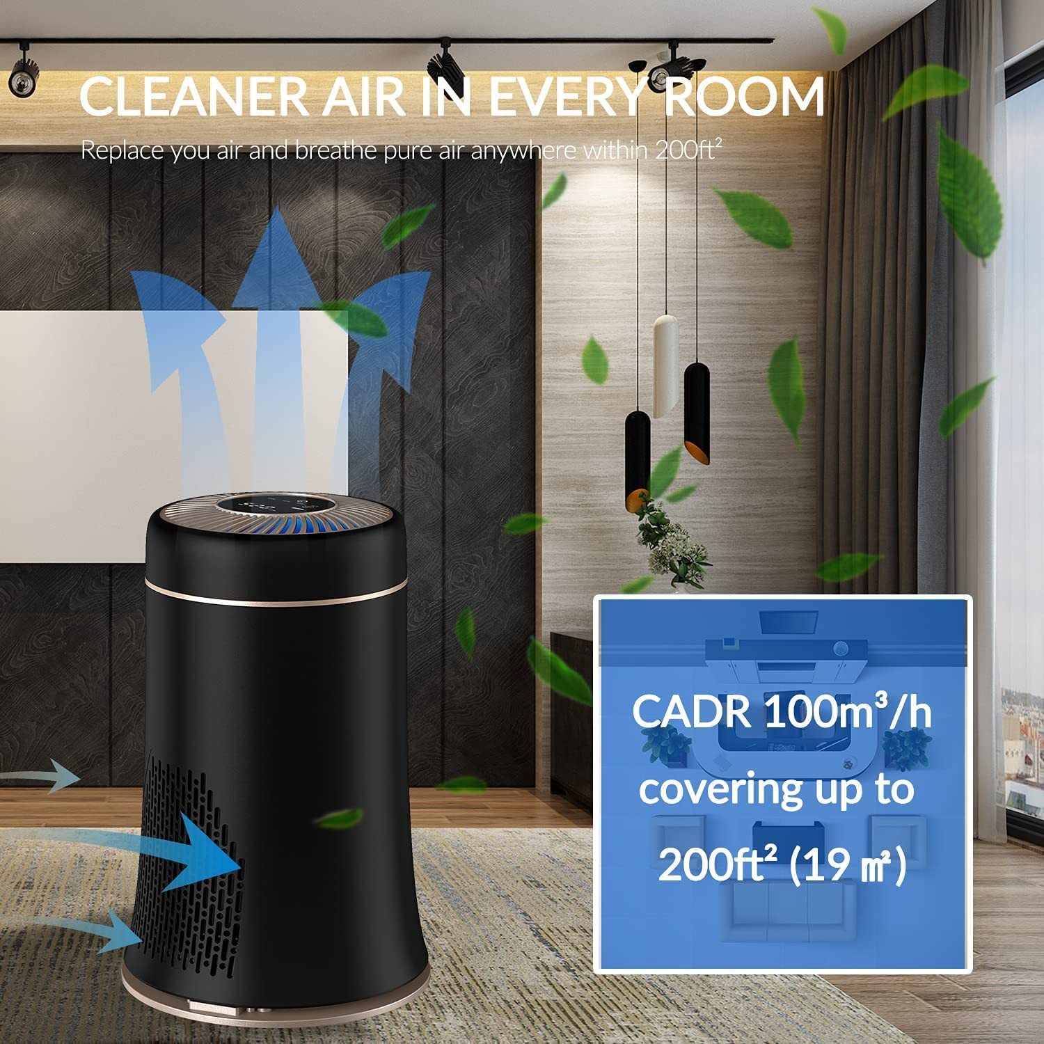 20m2 Portable Anion Air Purifier Household Air Cleaner With Hepa Filter