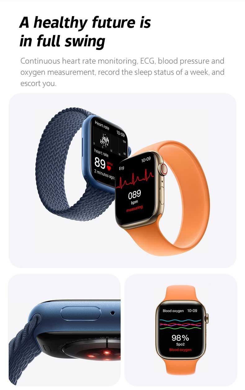 1.78inch Square Screen heart rate Android Compatible Smartwatch With Fitness Tracker