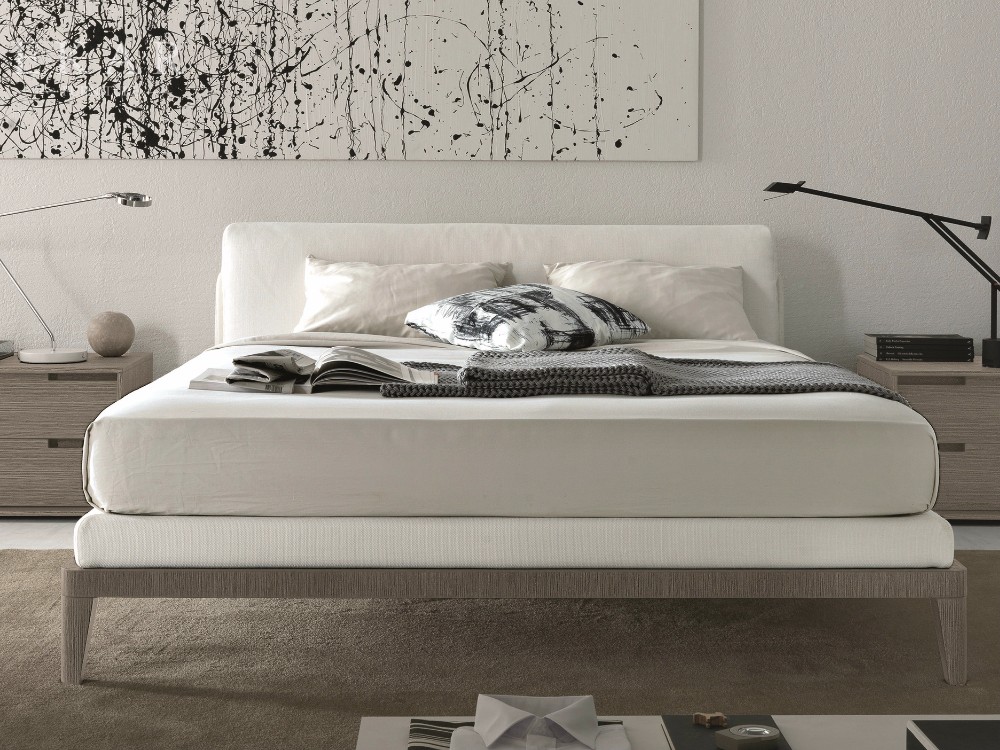 New Model Genuine Leather Simple Design Wooden Bed ZZ-BD011
