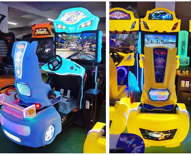 Luxury Double Players Car Driving Arcade Machine For Shopping Mall