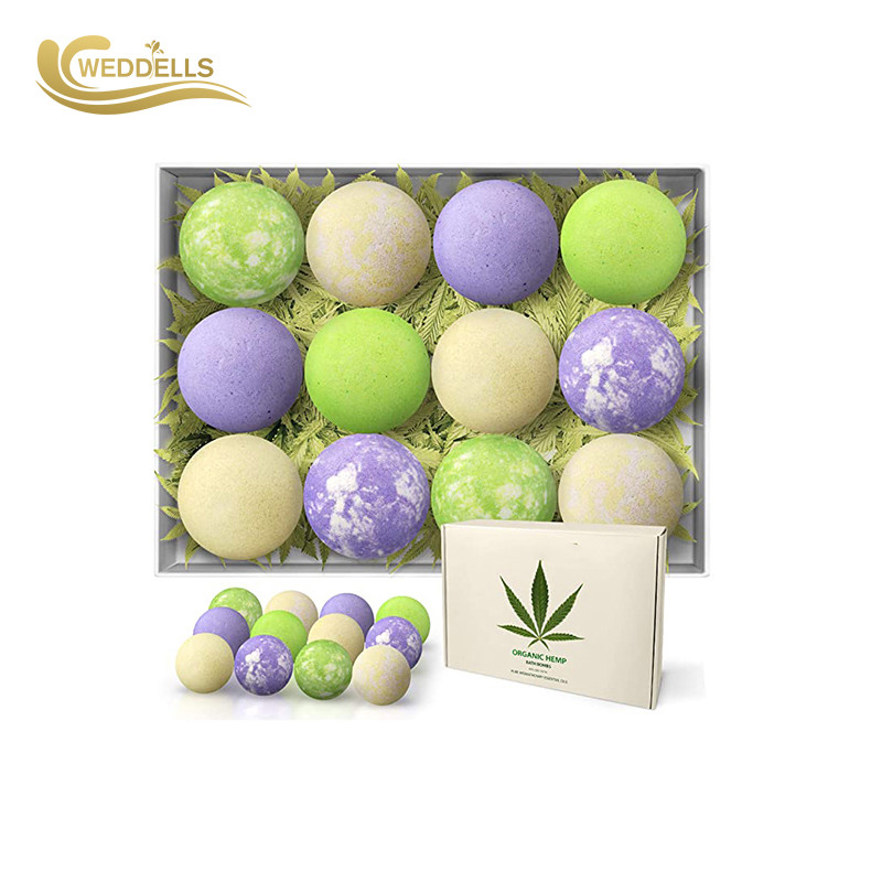 Hemp Extract CBD Bath Bomb Shea Butter For Recovery Relaxation