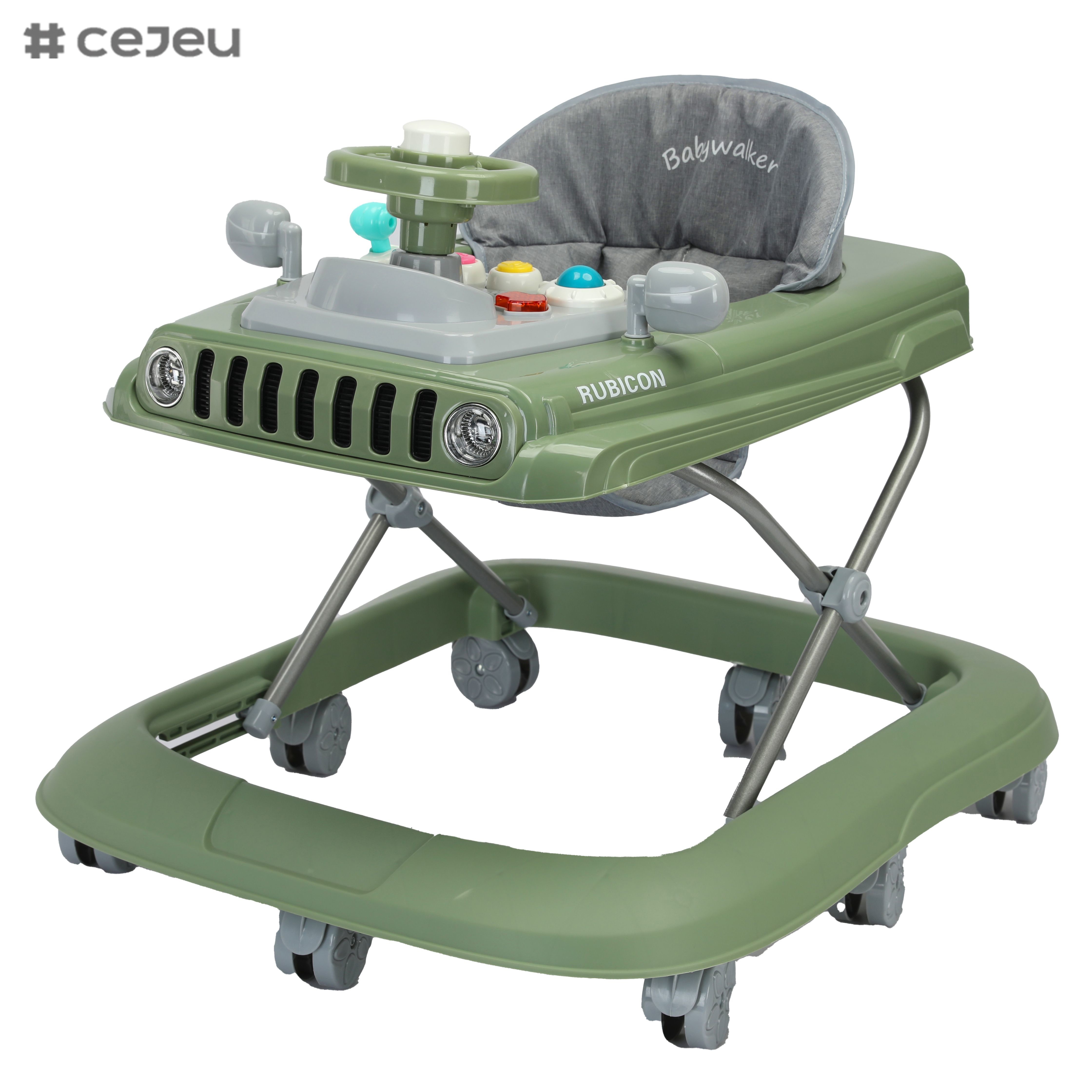 Foldable Baby Walker with Universal Wheels Easy Convertible Baby Walker