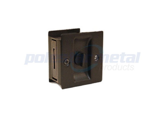 Modern Decorative Door Hardware Brushed Nickel Sliding Door Pull With Lock 82mm