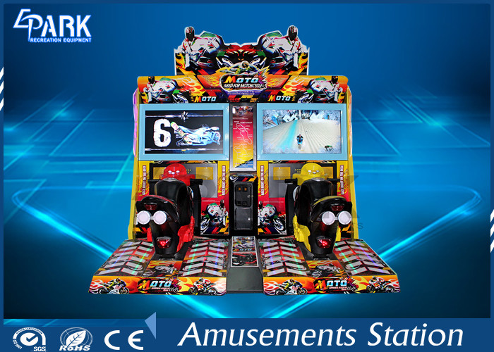 Crazy Snow Moto Coin-Operated Racing Game Machine With LED flash lighting