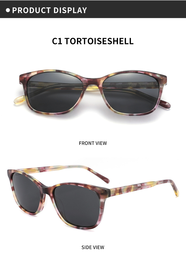 Custom Logo Acetate Frame Sunglasses OEM , Colorful Sun Glasses For Women