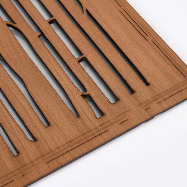Modern Design Style Laser Cutting MDF with Natural Brown Finish and Smooth