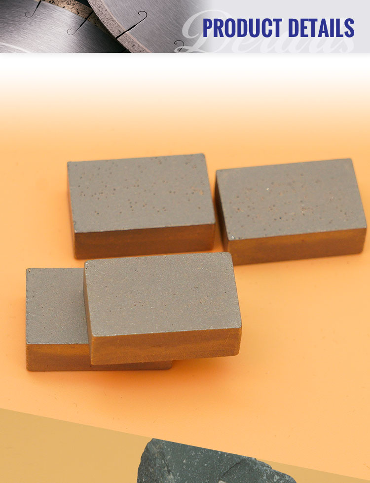 Long Lifespan Diamond Segments for 1000mm Lava Stone Cutting Tools in Sintered Design
