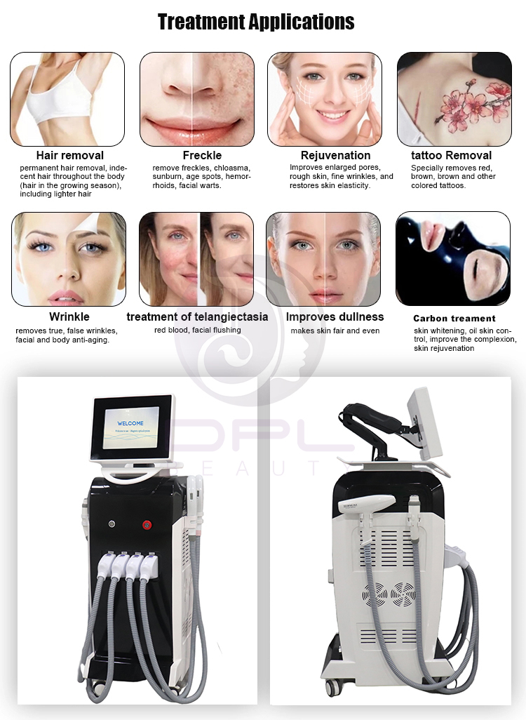 AS828 Multifunction Opt Ipl Machine , Rf 4 In 1 Ipl Nd Yag Hair Removal Machine