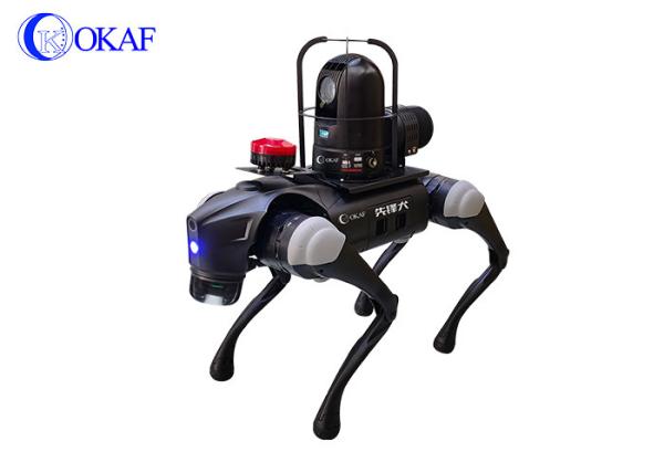 OKAF Airport subway high speed rail biomimentic quadruped robot dog AI face