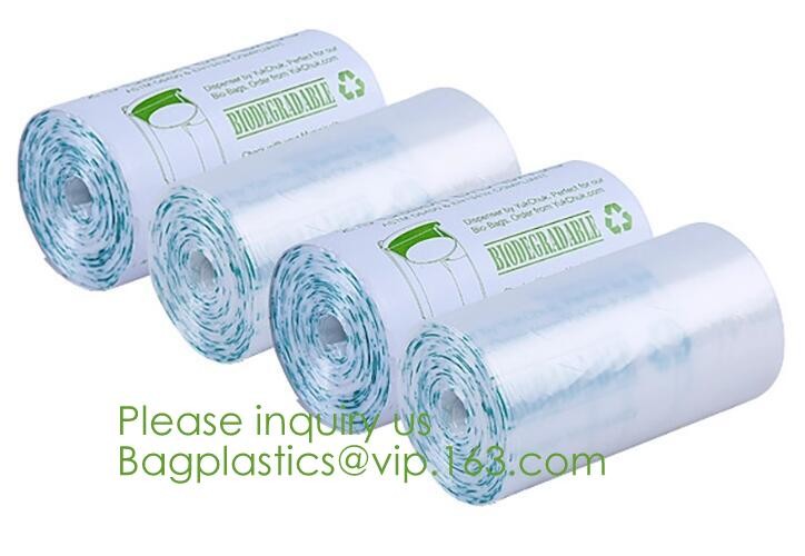 Eco friendly Compostable Biodegradable commercial bags,100% Environment Friendly Compostable Cornstarch Garbage Bags pac