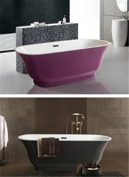 Bowl Shaped Acrylic Massage Bathtub White Glossy Acid / Alkali / Pollution Resistant