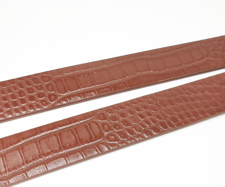 3.5cm Men Leather Ratchet Dress Belt With Automatic Click Slide Buckle
