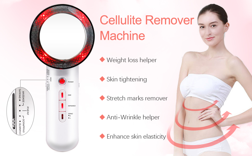 Skin Care 3 In 1 Ultrasonic Body Slim Machine Cellulite Remover