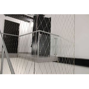China Customized Flexible Stairway Architectural Wire Mesh With Ferrule on sale