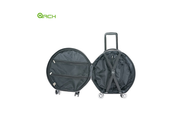 Round Lovely Women Elegant Leather Travel Suitcase