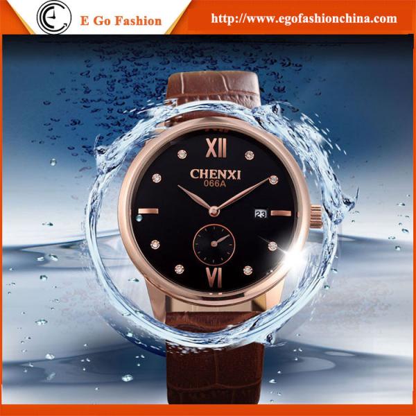 066A Fashion Business Watch Super Classic Design Rose Gold Roman Numbers Unisex