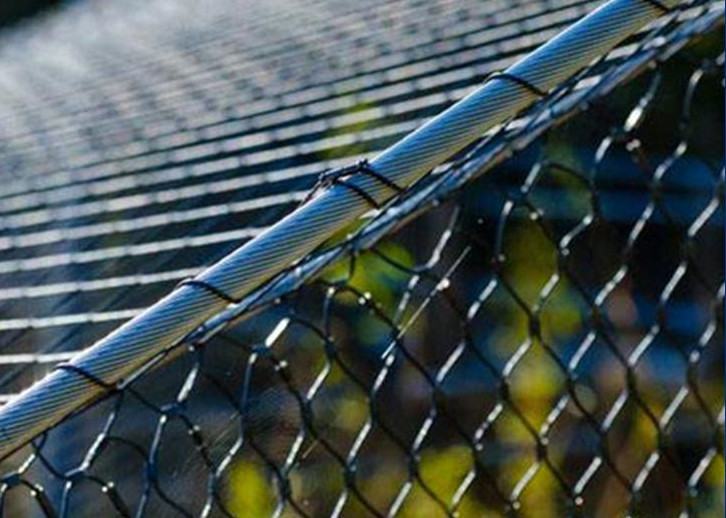 Aisi 316 2.4mm Wire Rope Mesh For 50mm Gibbon Enclosure Fencing