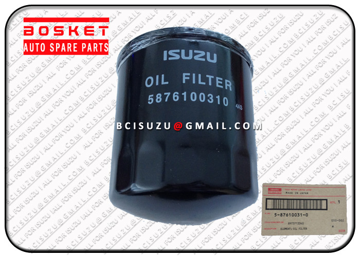 Nqr66 Elf 4hk1 Steel Truck Oil Filter Isuzu Replacement Parts 5876100310 8971482700