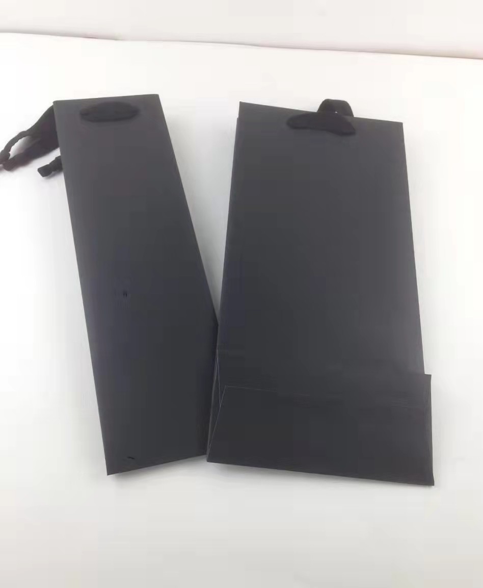 170gsm Heavy Duty Cardboard Wine Totes Matt Lamination Single Wine Bottle Bag