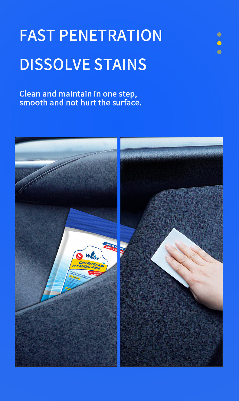 Microfiber Cloth Car Interior Cleaning Wipes For Dashboard Leather Moisturizing