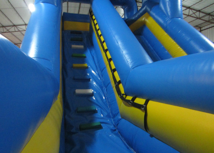 Digital Printing Long Inflatable Giant Slip And Slide , Amusement Park Outdoor Water Slides