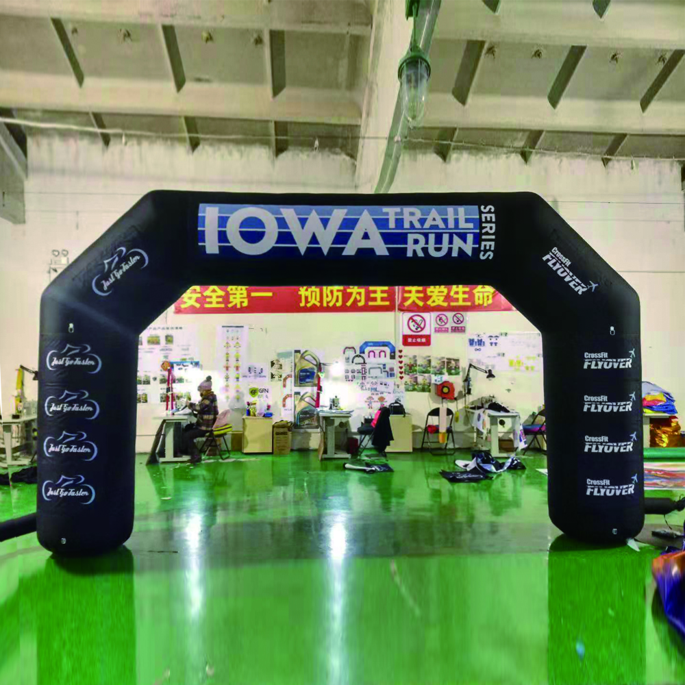 Sports Race Custom Inflatable Finish Line For Competition Amusement
