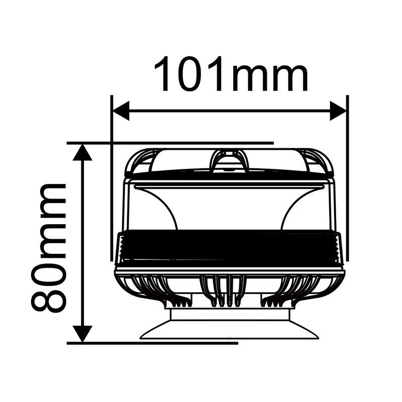Magnet &amp; Sucked Base Type ECE Flashing Beacon Warning Light China